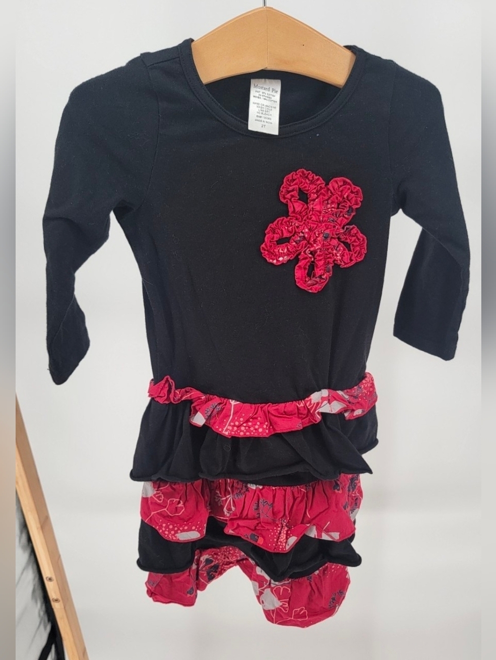 Mustard Pie Black And Red Dress 2T EUC
